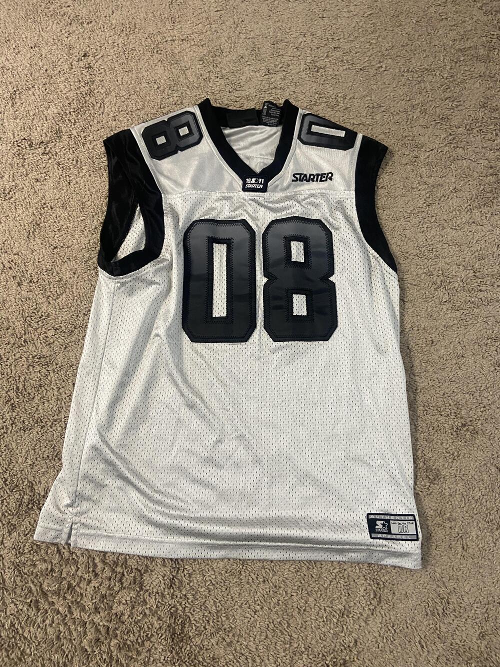 Starter Basketball Jersey Mens Medium Silver Gray Starter 08
